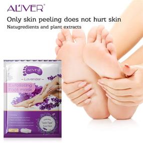 img 1 attached to Lavender Foot Peel Mask (5 Pairs) - Remove Dead Skin & Old Cocoon, for Soft, Smooth & Repairing Rough Feet. Suitable for Both Men & Women.