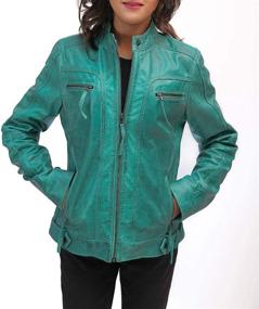 img 3 attached to III Fashions Motorbike Victoria Distressed Leather Women's Clothing and Coats, Jackets & Vests