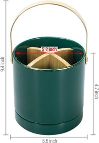 img 1 attached to Мой подарок: переносное хранение столовых приборов изумрудного цвета.