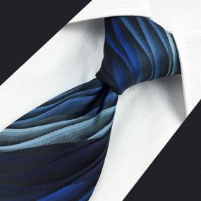 img 2 attached to 🎓 Graduated Ripple Design Necktie for Wedding