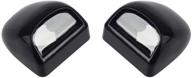 🚗 hercoo black license plate lights lamps with silverado sierra avalanche suburban escalade yukon step bumper truck clips - aftermarket replacement, pack of 2 logo