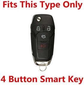 img 1 attached to 🔑 Silicone Keyless Entry Remote Control Key Fob Cover Case Protector Replacement for Ford Fusion 2013-2016 N5F-A08TAA 164-R7986 3248-A08TAA