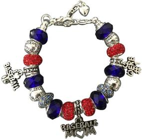 img 1 attached to Infinity Collection Baseball Bracelet Jewelry