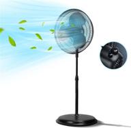 🌀 efficient 16" standing fan: oscillating pedestal with 3 speeds, wider angle, quiet cooling - aigostar логотип