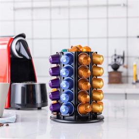 img 1 attached to 🌾 Nespresso Original Rice Rat Pod Holder with Carousel Storage - Organize and Store 40+ Pods with Additional Central Pod Storage