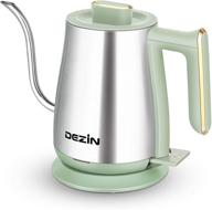 🍵 dezin electric gooseneck kettle: 304 stainless steel, 0.8l capacity, auto shut-off protection, green логотип