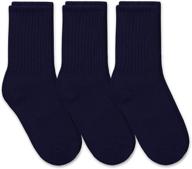 boys' school uniform ribbed crew dress socks 3 pack by jefferies socks logo