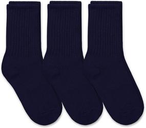 img 3 attached to Boys' School Uniform Ribbed Crew Dress Socks 3 Pack by Jefferies Socks