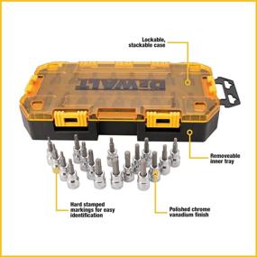 img 1 attached to 💪 DEWALT Drive Socket Set for SAE and Metric Applications, 17-Piece Kit, 3/8-Inch Drive (DWMT73806)