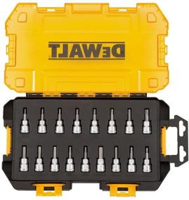 img 2 attached to 💪 DEWALT Drive Socket Set for SAE and Metric Applications, 17-Piece Kit, 3/8-Inch Drive (DWMT73806)