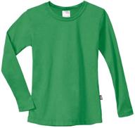 👕 usa made city threads girls' cotton long sleeve tee tshirt: perfect for school and lounging logo