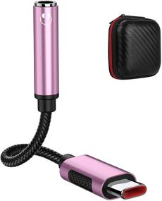 img 4 attached to COOYA USB C to 3.5mm Audio Jack Adapter: Compatible with Samsung S20 FE S21 5G, iPad Pro, Galaxy Note 20 10, Google Pixel 5, OnePlus 9 Pro, and more - Rose Gold