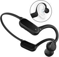 🎧 alova wireless open ear sports headphones, bluetooth 5.0 waterproof headset with hd phone call, free ears earphones for running (black) logo