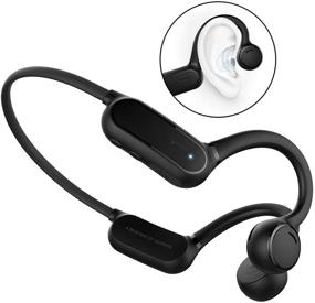 img 4 attached to 🎧 ALOVA Wireless Open Ear Sports Headphones, Bluetooth 5.0 Waterproof Headset with HD Phone Call, Free Ears Earphones for Running (Black)