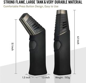img 1 attached to 🔥 Gorilla Torch Lighter - VEXO Rotatable Head Portable Lighter, Windproof & Refillable Butane Fuel for Kitchen, Grill, BBQ, Candle, Cooking, Camping (Butane Fuel Not Included)