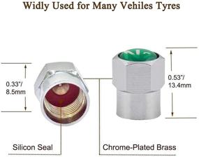 img 3 attached to 🔒 Чехлы на клапана шин GODESON, хромированная латунь, с логотипом знака азота N2 - 5 шт./набор (1 запасной)