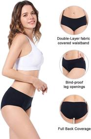 img 3 attached to 💃 Flattering Molasus Mid High Underwear Coverage Underpants for Women: Superior Comfort and Style in Women's Clothing