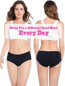 img 2 attached to 💃 Flattering Molasus Mid High Underwear Coverage Underpants for Women: Superior Comfort and Style in Women's Clothing