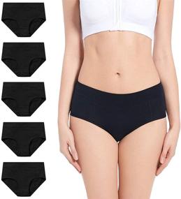 img 4 attached to 💃 Flattering Molasus Mid High Underwear Coverage Underpants for Women: Superior Comfort and Style in Women's Clothing