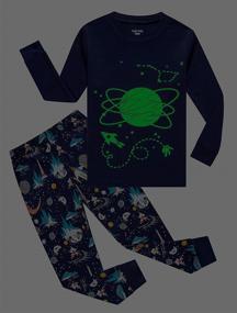 img 2 attached to 👕 100% Cotton Sleepwear: Family Feeling Kids & Toddler Boys Pajamas 2 Piece Pjs Set