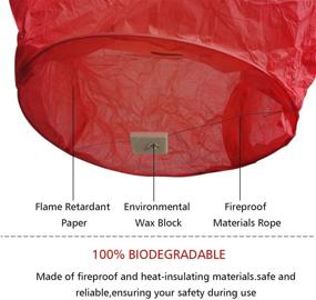 img 2 attached to 🏮 10 Pack Biodegradable Fire Resistant Paper Lantern Lamps-Sky Lanterns in Colorful Patterns for SEO-Optimized Weddings, Birthdays, Hallowmas, New Year, Memorial Lanterns