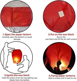 img 1 attached to 🏮 10 Pack Biodegradable Fire Resistant Paper Lantern Lamps-Sky Lanterns in Colorful Patterns for SEO-Optimized Weddings, Birthdays, Hallowmas, New Year, Memorial Lanterns