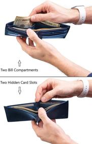 img 2 attached to 👔 Bifold Genuine Leather Blocking Wallets for Men: Stylish Accessories with Card Cases & Money Organizers