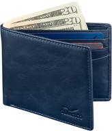 👔 bifold genuine leather blocking wallets for men: stylish accessories with card cases & money organizers logo