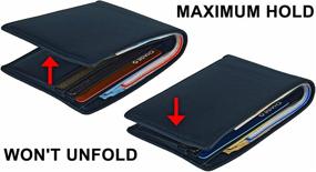 img 1 attached to 👔 Bifold Genuine Leather Blocking Wallets for Men: Stylish Accessories with Card Cases & Money Organizers