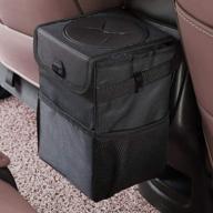 🚗 mixigoo 12l car trash bag with lid, large capacity car trash can bin featuring leak-proof design and storage pockets (6l) logo