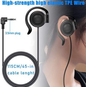 img 1 attached to 🎧 EXMAX Wired Single Headphones: 3.5mm Right-Side Earphone for EXD-101 ATG-100T Wireless Tour Guide Receiver Podcast Laptop MP3