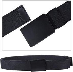 img 2 attached to Moonsix Canvas Military Flip Top Buckle Men's Accessories