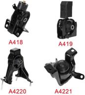 eccpp engine motor and trans mounts set of 4 a4219 a4221 a4220 a4218 for toyota corolla 2003-2008, matrix 2003-2006, pontiac vibe 2003-2008 1.8l logo