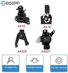 img 3 attached to ECCPP Engine Motor and Trans Mounts Set of 4 A4219 A4221 A4220 A4218 for Toyota Corolla 2003-2008, Matrix 2003-2006, Pontiac Vibe 2003-2008 1.8L