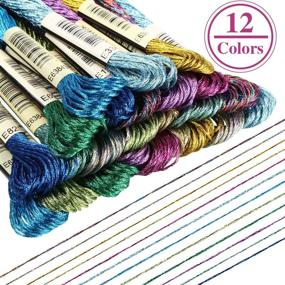 img 1 attached to Colorful Metallic Embroidery Floss: 24 Pieces of Glitter Thread for DIY Friendship Bracelets & Crafts