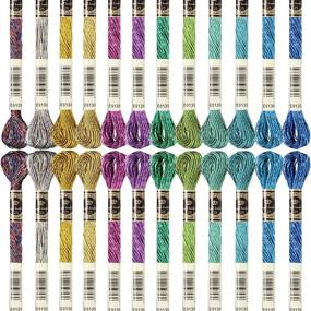 img 4 attached to Colorful Metallic Embroidery Floss: 24 Pieces of Glitter Thread for DIY Friendship Bracelets & Crafts