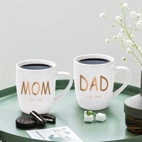 img 3 attached to Unique White Coffee Mugs for Parents - Thoughtful Gifts for Moms and Dads