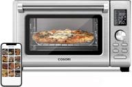 🍳 cosori 11-in-1 air fryer toaster oven combo 25l with dehydrator, chicken, pizza, 30 recipes, 4 accessories included, alexa & wi-fi enabled, silver cs125-ao logo