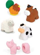 🐑 melissa & doug pop blocs farm animals - educational baby toy with 10 linkable pieces logo