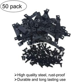 img 3 attached to 🖼️ EesTeck 50 Pack Small Sawtooth Picture Hangers: Efficient Steel Picture Hanging Solution for Clocks, Paintings, and Artwork - Black