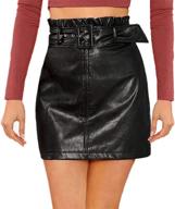 🐊 wdirara women's high waist split crocodile elegant leather bodycon mini skirt: chic and versatile fashion staple! logo