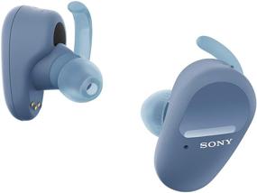 img 2 attached to 🎧 Sony WF-SP800N Синие спортивные беспроводные наушники в ухе: шумоподавление, микрофон для телефонных звонков, управление Alexa.