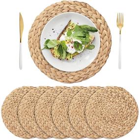 img 4 attached to Hand Woven Hyacinth Tablemats: Durable and Resistant Placemats for Enhanced SEO