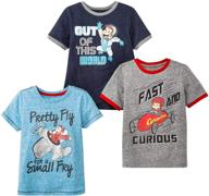 multicolor 12 months curious george boys' 3 pack assorted short sleeve t-shirt logo