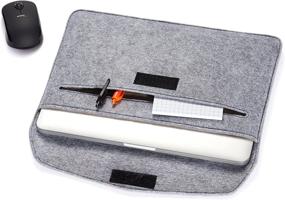 img 2 attached to 🖥️ Light Gray Amazon Basics 11 Inch Felt MacBook Laptop Sleeve Case: A Secure and Stylish Protector for your Device