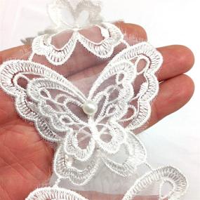 img 4 attached to PEPPERLONELY White Pearl Butterfly Ribbon