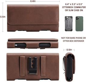 img 3 attached to 📱 Premium Leather Belt Clip Case for Samsung Galaxy S10 Plus/ S20 Plus, Mopaclle Cell Phone Holster Pouch Holder for Samsung Galaxy S10 Plus, S9 Plus, S8 Plus (Fits Thin Case On), Brown