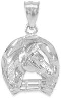 polished sterling silver horseshoe pendant logo