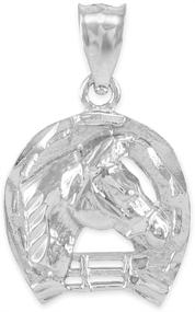 img 1 attached to Polished Sterling Silver Horseshoe Pendant