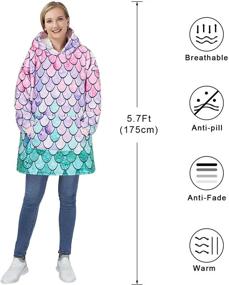 img 2 attached to Lightweight Oversized Blanket Wearable Sweatshirt